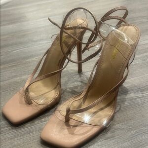 Fashion Nova Blush Strappy Heels